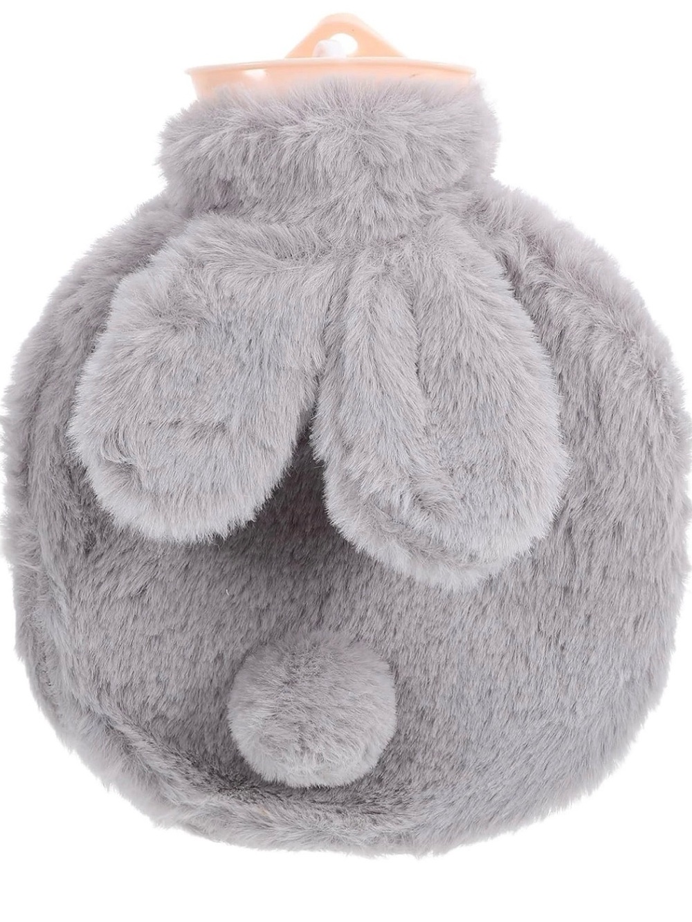 Mini 300 ml Plush Bunny Hot Water Bottle with  Cover - Light Gray